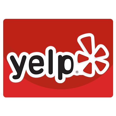 Yelp advertising services logo.